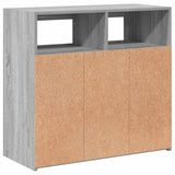 Sideboard with LED Lights Grey Sonoma 80x35x75 cm 815730