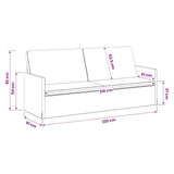3 Seater Sofa Pink 220 x 81 x 82 cm Velvet 42041157