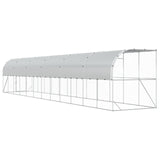 Against Wall Chicken Coop Silver 1200 x 200 x 215 cm 3434740