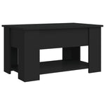 ZNTS Coffee Table Black 79x49x41 cm Engineered Wood 809711