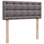 Box Spring Bed with Mattress Grey 120x190 cm Small Double Faux Leather 3288414