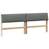 Upholstered Headboard Dark Grey 200 cm Solid Pine Wood 879210
