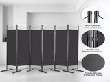 5.74FT 6-Fold Top With Shape 130g Polyester Cloth Plastic Feet Carbon Steel Frame Foldable Screen 19058030