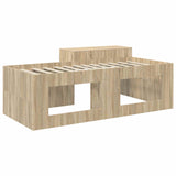 Kids'High Bed Frame with Desk Sonoma Oak Engineered Wood 3422677