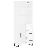 Highboard White 69.5x34x180 cm Engineered Wood 3190045