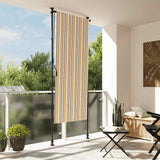 Outdoor Roller Blind Yellow and White 100x270 cm Fabric&Steel 368772