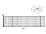 Gabion with 3.5 mm Wire and 5x10 cm Mesh 450x50x150 cm 3462843