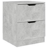Bedside Cabinet Concrete Grey 40x40x50 cm Engineered Wood 326731