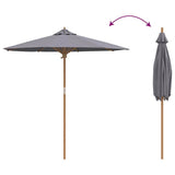 Garden Parasol Dark Grey 217 x 230 cm Bamboo 4108086