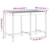 7 Piece Garden Bar Set Honey Brown Solid Wood Pine 3157784