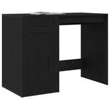 Desk with Drawer Black Oak 100 x 49 x 74 cm Engineered Wood 862804
