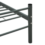 Bed Frame with Headboard without Mattress Grey 160x200 cm Metal 286495
