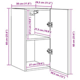 TV Cabinet Set Wall-mounted Black Oak Engineered Wood 3393517