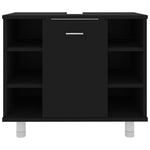 ZNTS Bathroom Cabinet Black 60x32x53.5 cm Engineered Wood 802634