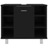 ZNTS Bathroom Cabinet Black 60x32x53.5 cm Engineered Wood 802634