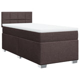 Box Spring Bed with Mattress Dark Brown 90x200 cm Fabric 3285774