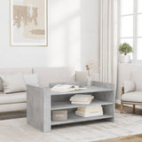 ZNTS Coffee Table Concrete Grey 100x50x50 cm Engineered Wood 848349