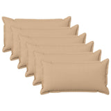 Cushion with Pillow HOUTEN 6 pcs Cream Faux Linen 933830