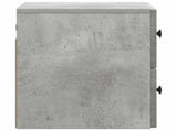 Wall-Mounted Bedside Cabinet with Drawer 2 pcs Concrete Grey 898132