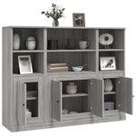 Highboards 3 pcs Grey Sonoma Engineered Wood 3185309