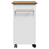 Kitchen Trolley BODO White and Brown 72x45x80 cm 4016876