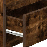 Bedside Cabinets 2 pcs with 2 Drawers Smoked Oak 40x33x60 cm 858569