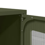 ZNTS Highboard Olive Green 68x39x123 cm Steel 853354