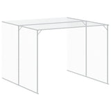 Dog House with Run Light Grey 214x1273x181 cm Galvanised Steel 3189142