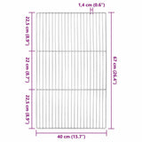 Grill Grate Silver 67 x 40 cm Stainless Steel 42008316