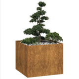 Planter Rusty 100x100x80 cm Weathering Steel 860828