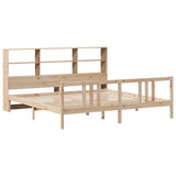 Bookcase Bed without Mattress 200x200cm Solid Wood Pine 3322323