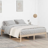 Bed Frame without Mattress 193x203 cm Solid Wood Pine King 822460