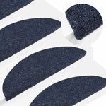 ZNTS Stair Mats Self-adhesive 30 pcs Blue 56x17x3 cm 3365917