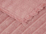 Throw Blankets 6 pcs Pink 240 x 220 cm Fleece 42016907