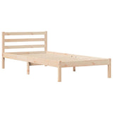 Bed Frame Brown 225.5 x 95.5 x 69.5 cm Solid Pine Wood 869776
