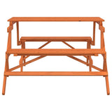 Picnic Table with Benches Solid Wood Fir 2-in-1 Convertible 4008992