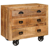 Side Cabinet with Drawer Brown 70 x 38 x 63 cm Solid mango wood 4104601