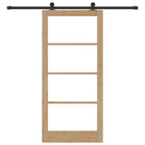 Sliding Door ORKDAL Natural and Black 93 x 202 cm 3332035