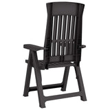 Garden Reclining Chair Set of 2 Anthracite Polypropylene 364712