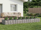 Gabion Raised Bed 3 pcs Silver 3422220