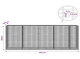 Gabion with 5 mm Wire and 5x2.5 cm Mesh 450x100x200 cm 3463923