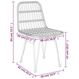 3 Piece Garden Dining Set Poly Rattan 3157873
