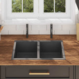 Handmade Kitchen Sink Black Stainless Steel 145085