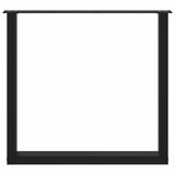 Dining Table Legs U-Shaped 3 pcs Black 90x cm Steel 4013208