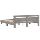 Bed Frame without Mattress Grey Sonoma 200x200 cm 3207397