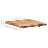 Table Top Solid Acacia Wood 58xx3.8 cm 286328