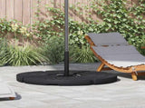 Umbrella Base Fan-shaped 4 pcs Black 47857
