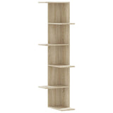 ZNTS Wall Corner Shelf Sonoma Oak 36.5x36.5x140 cm Engineered Wood 852629