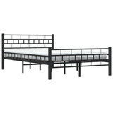 Bed Frame without Mattress Black Steel 140x200 cm 285278