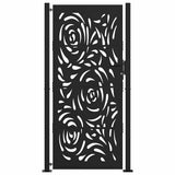 Garden Gate Black 100x200 cm Steel Flame Design 4100993